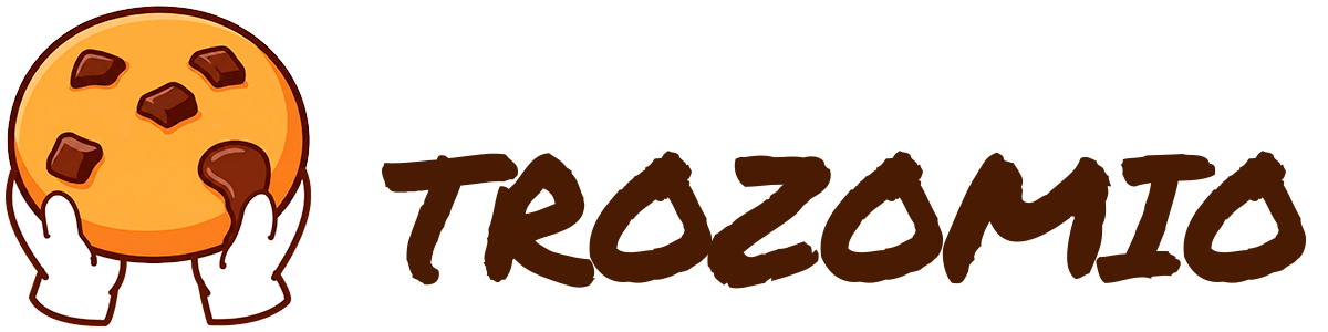 Logotipo oficial de Trozomio, tienda de cookies artesanales a domicilio en Telde